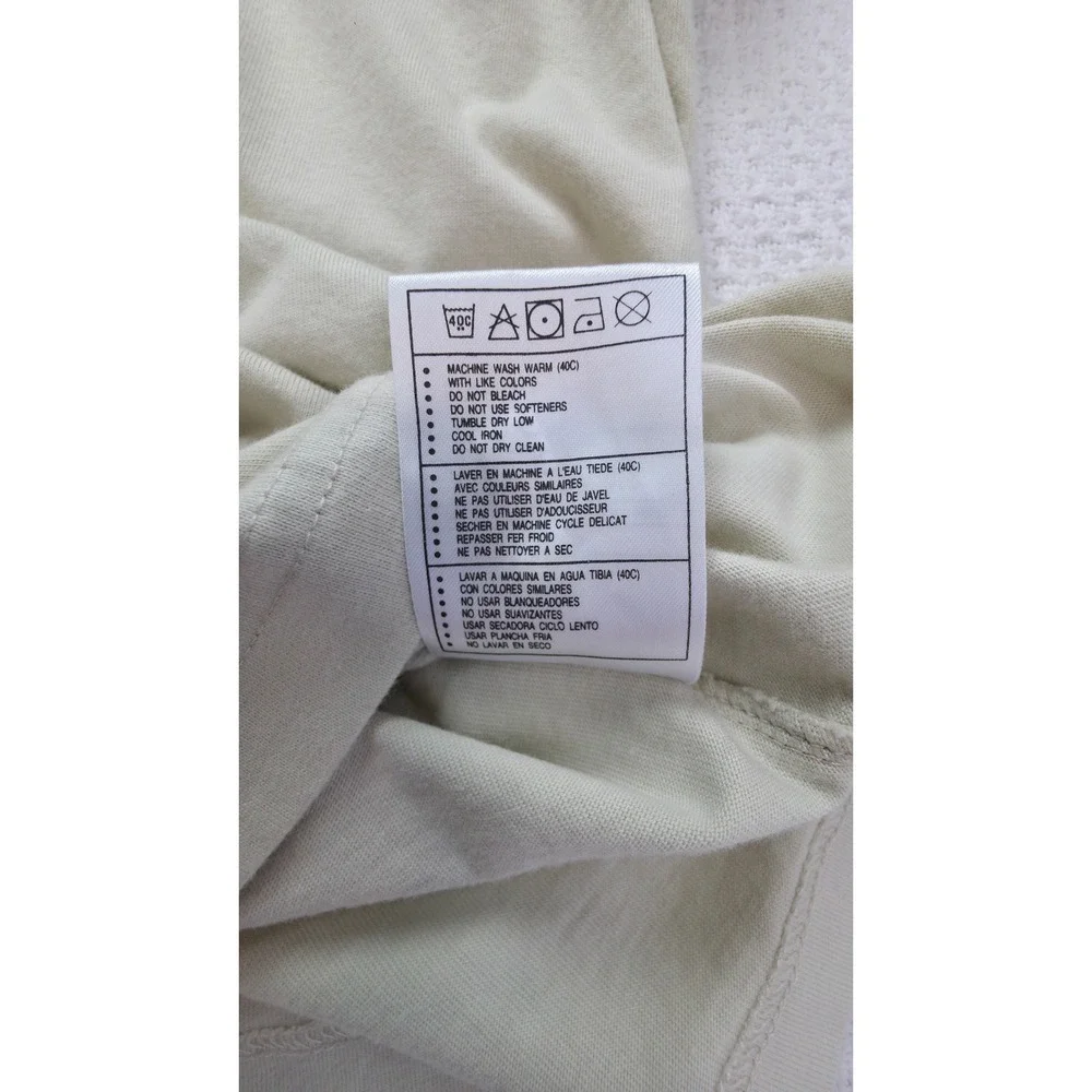 Nike Court Polo Shirt Mens Large Beige Cotton Tennis EUC
